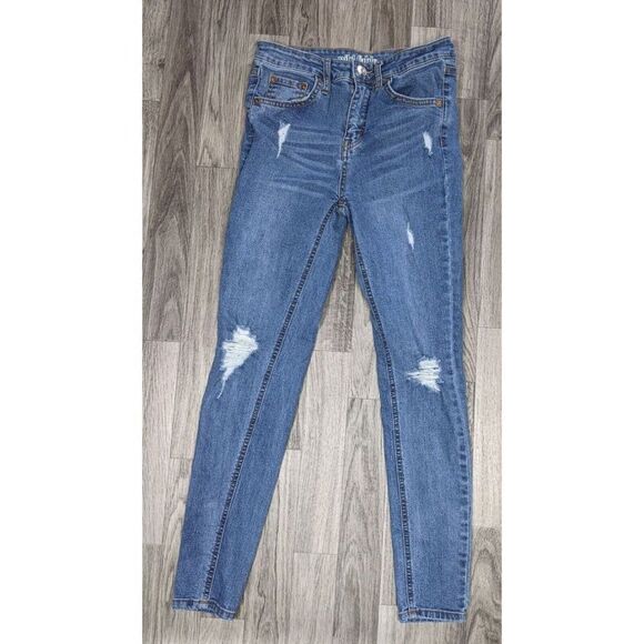 (3/$35) Wild Fable Womens Size 2 Distressed High Rise Skinny Denim Blue Jeans - Picture 1 of 11